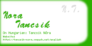 nora tancsik business card